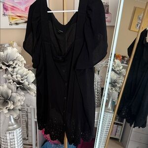 Torrid Black Button-Front Blouse